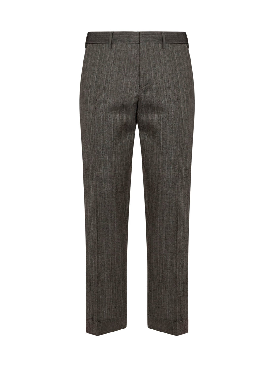 Tailored Trousers Philip Cement Wool Brown