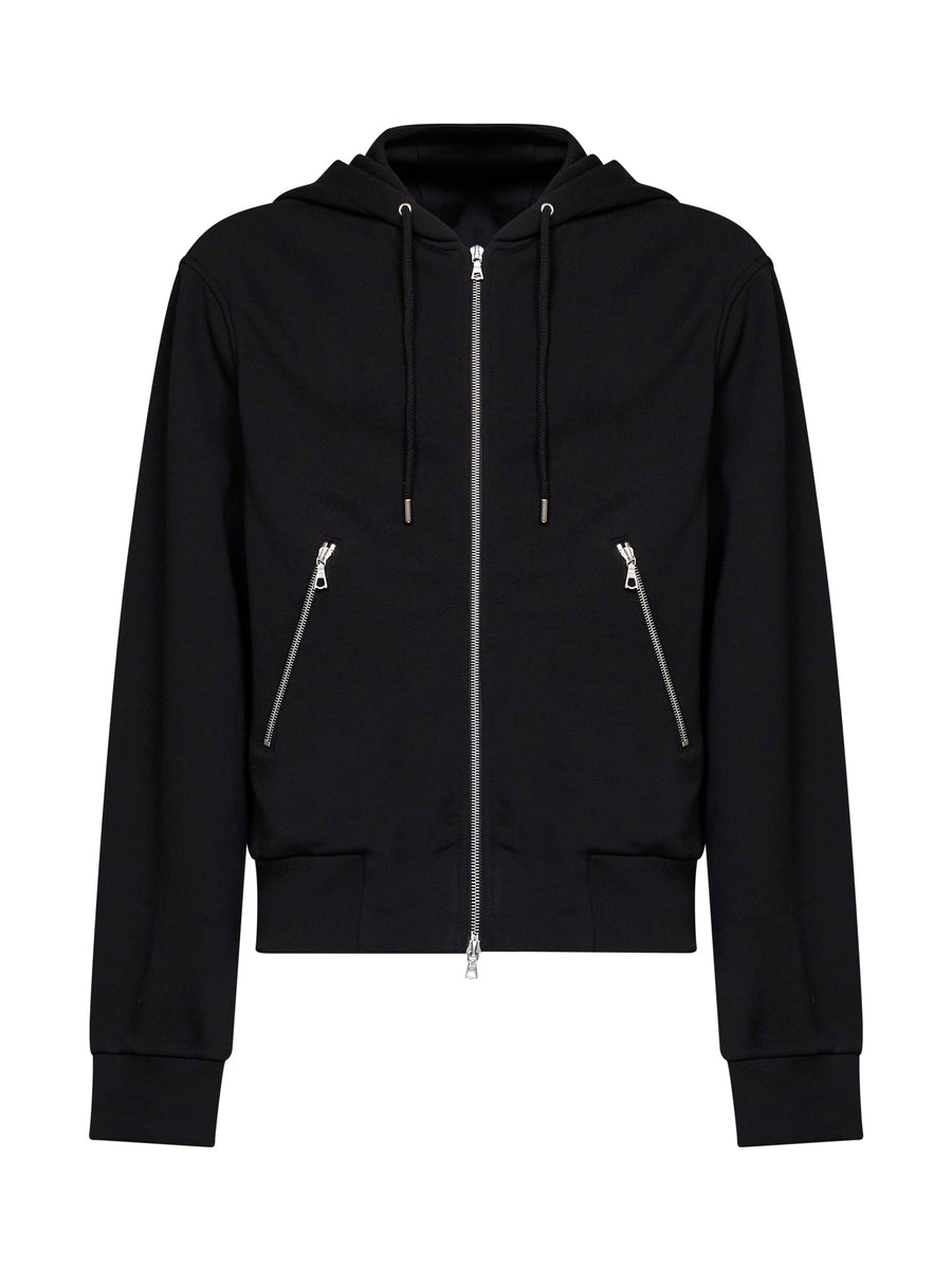 Zip-Up Hoodie Harrino Wool Black Sweatshirts