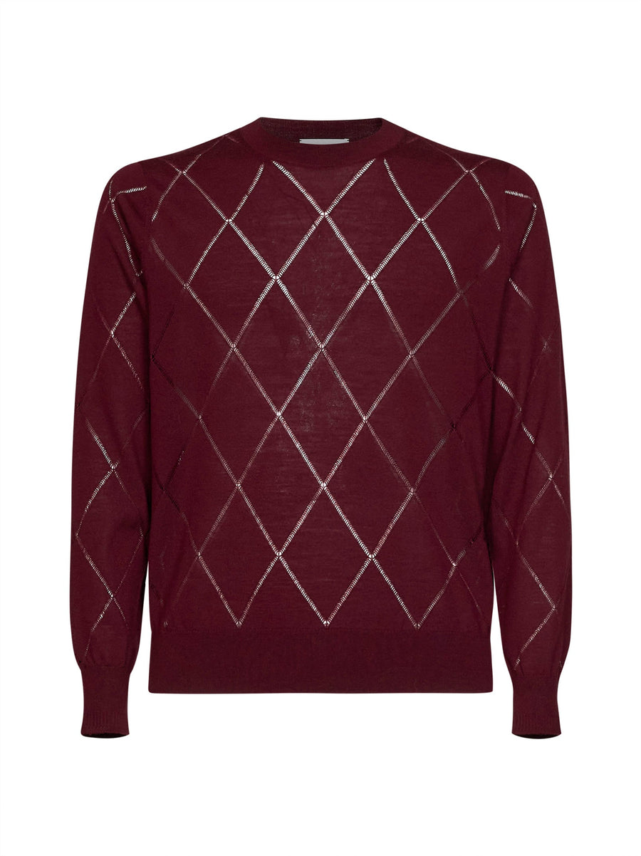 Sweater Murton Burgundy Wool