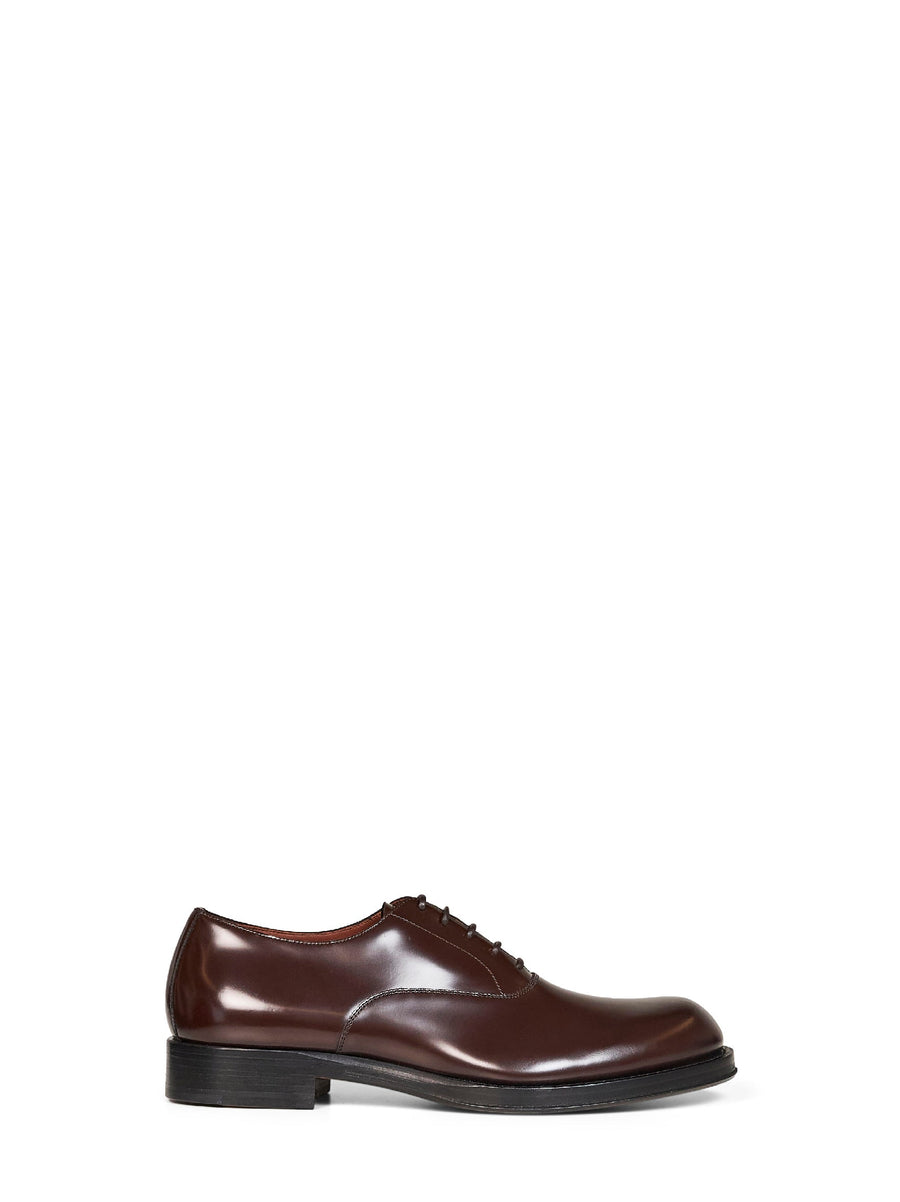 Leather Derby Shoes Brown Calf Lace-up