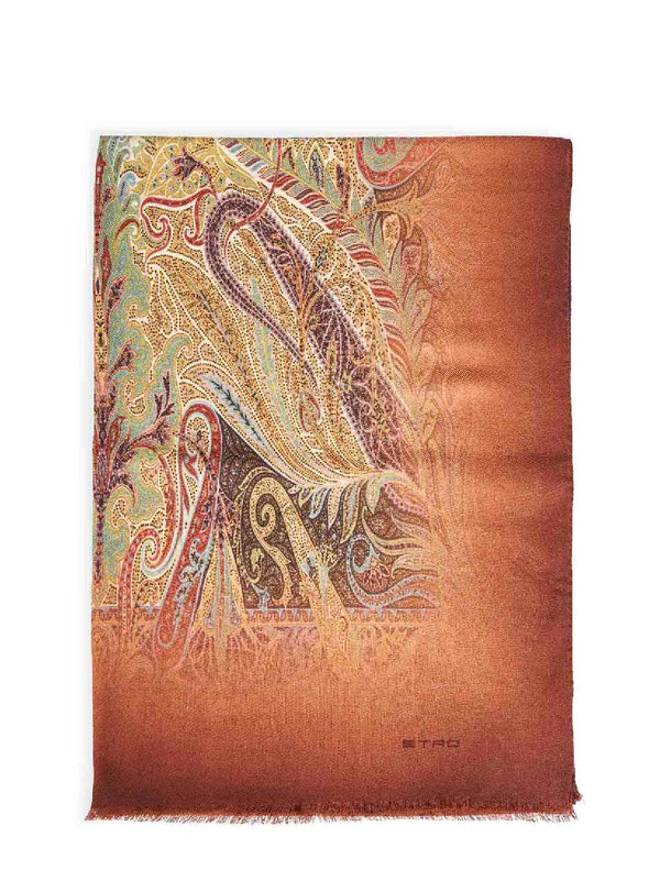 Scarf Paisley Wool Multicolour