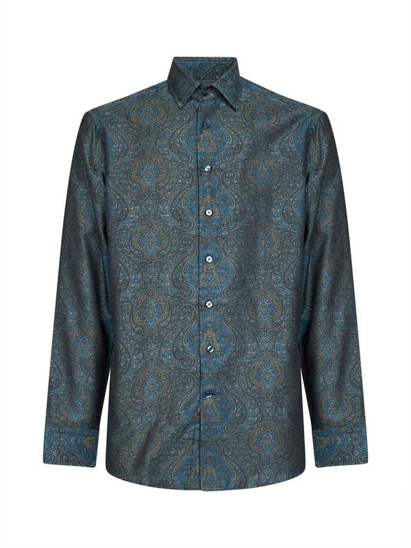 Cotton Jacquard Shirt Multicolour