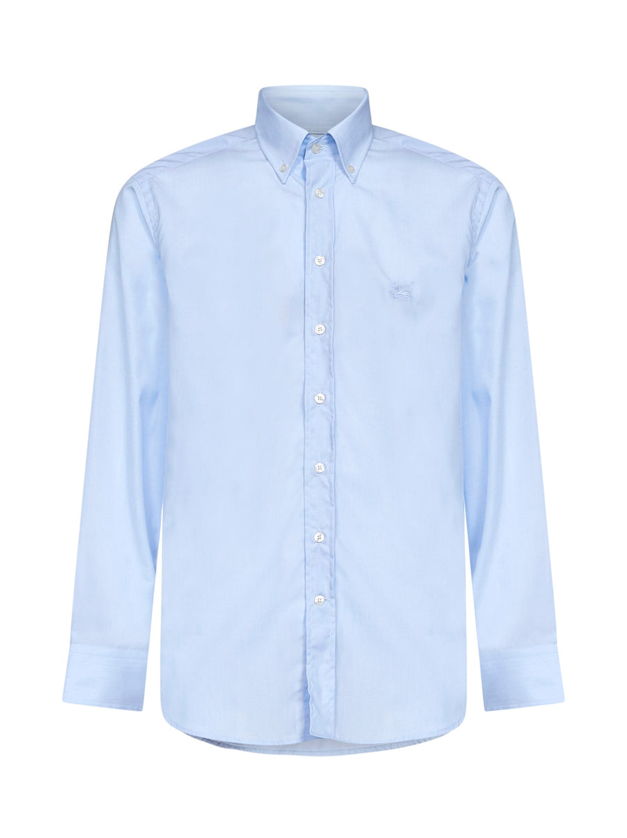 Cotton Button-Down Shirt Light Blue