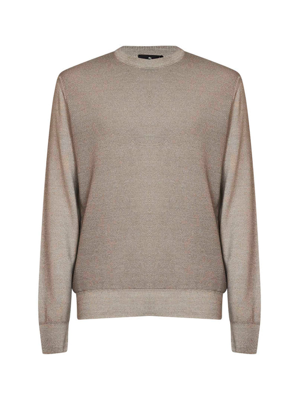 Wool Sweater Two-Tone Mud