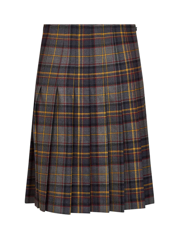 Pleated Wool Skirt Multicolour