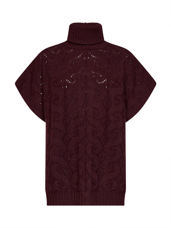 Turtleneck Sweater Purple Wool