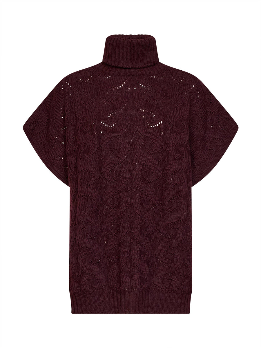 Turtleneck Sweater Purple Wool