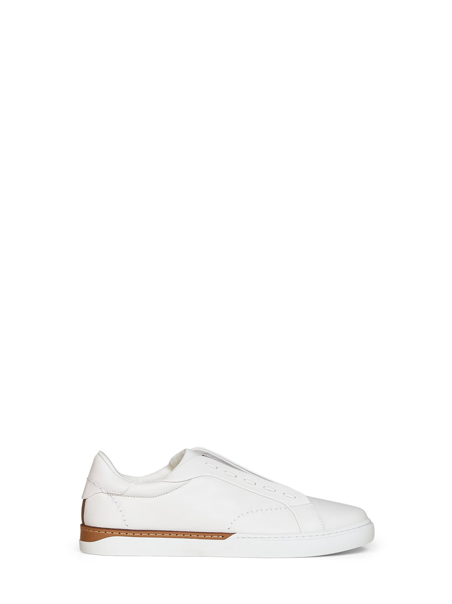 Low-Top Sneakers City White Leather Calf Trainers