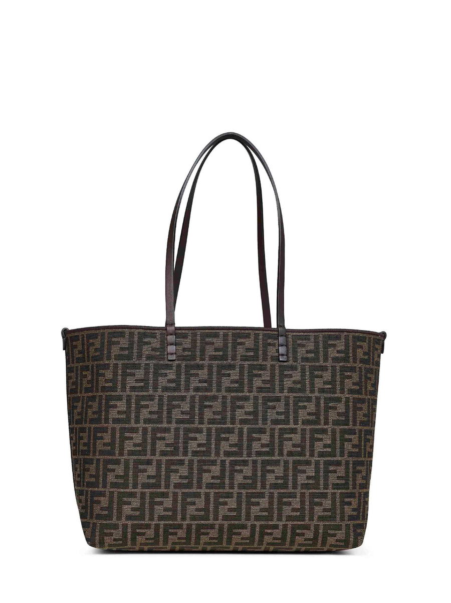 Medium Reversible Shopper Tobacco Brown Fabric Handbags