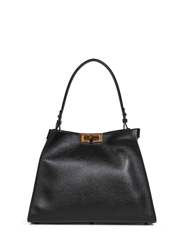 Handbag Way Medium Black-Chocolate Calf Leather Handbags