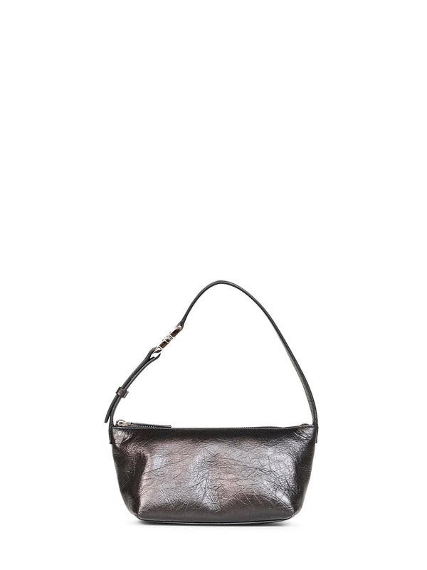 Handbag Vanity Pouch Black Calf Leather Handbags
