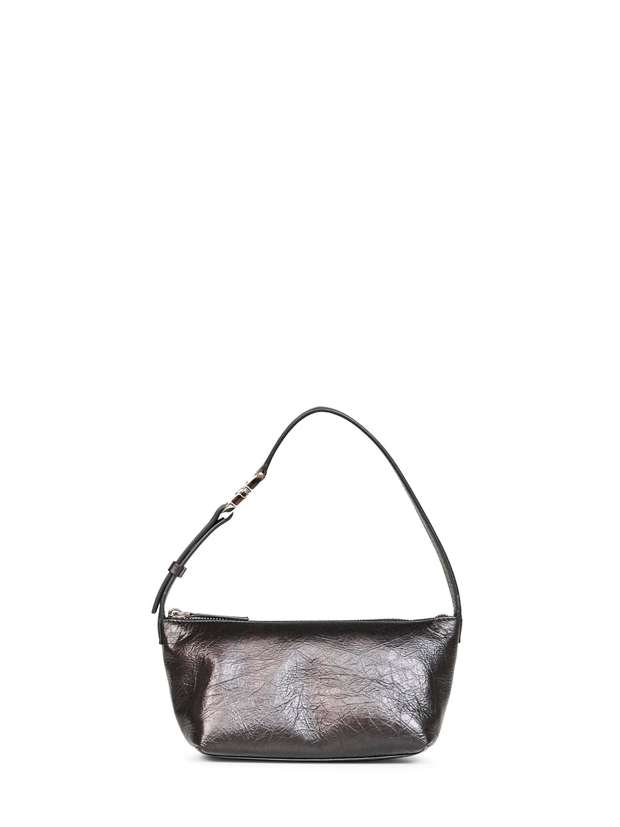 Handbag Vanity Pouch Black Calf Leather Handbags
