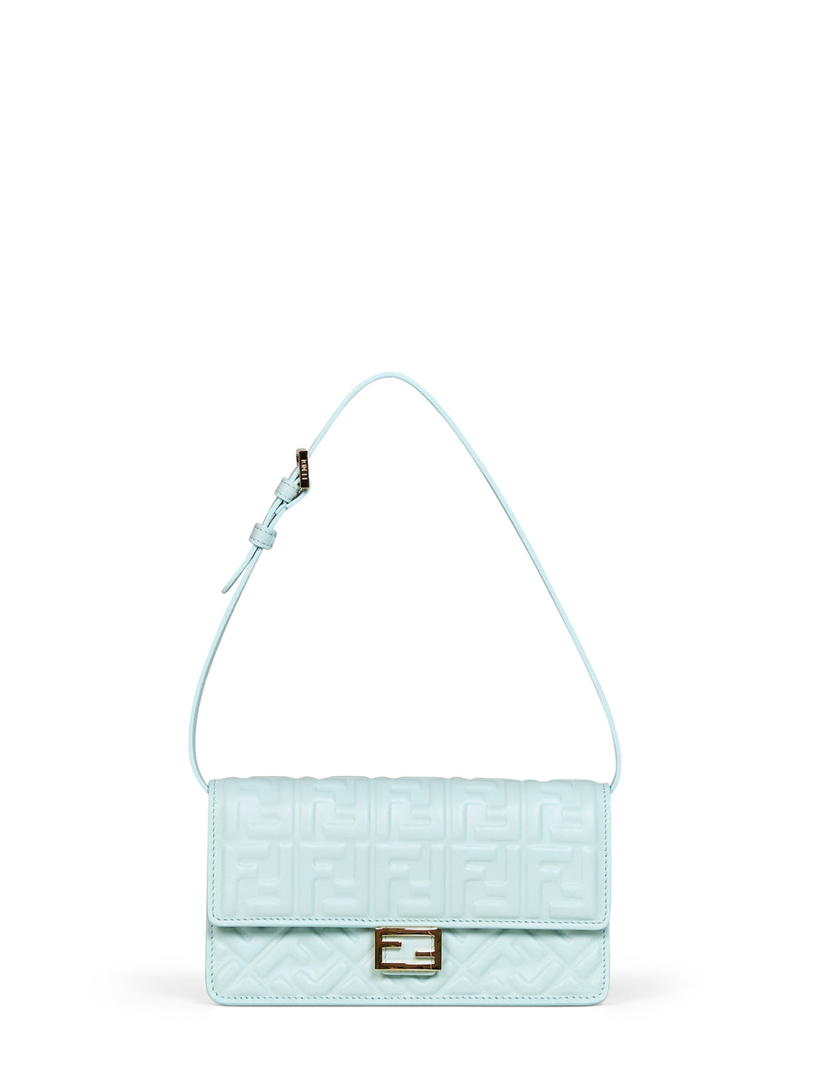 Wallet-On-Chain Baguette Light Green Lambskin Bag