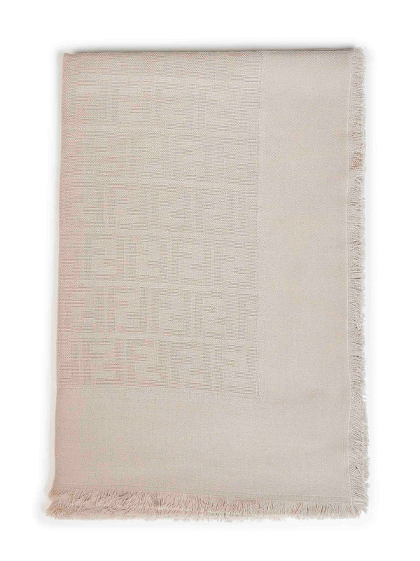 Shawl Ff Taupe Cotton Scarf