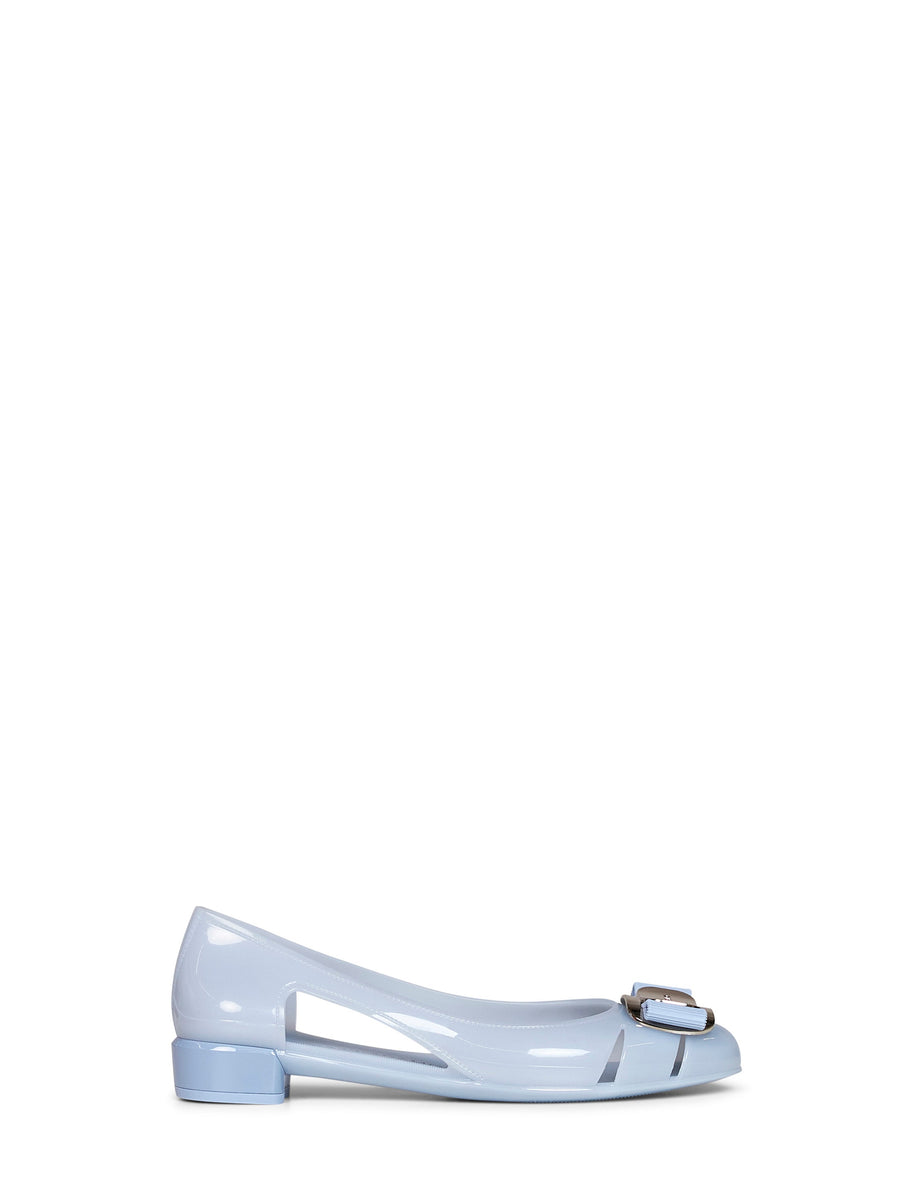 Ballet Flats Nara Light Blue Rubber Ballerina Shoes