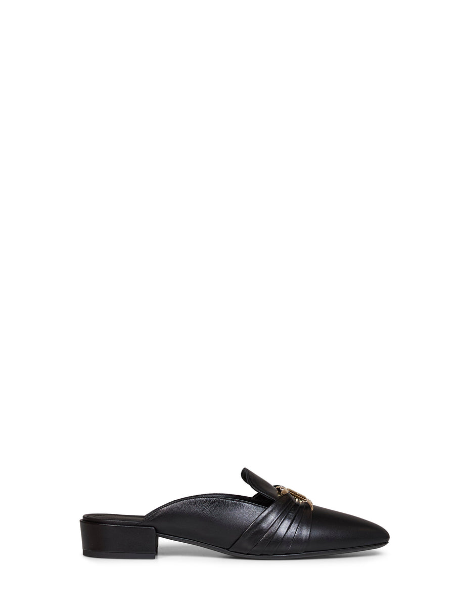 Mules Corby Black Kidskin Leather Goat