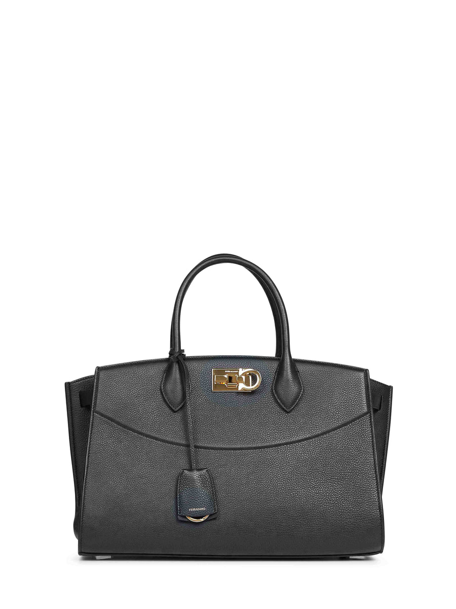 Handbag Studio Soft Leather Black Calf Handbags