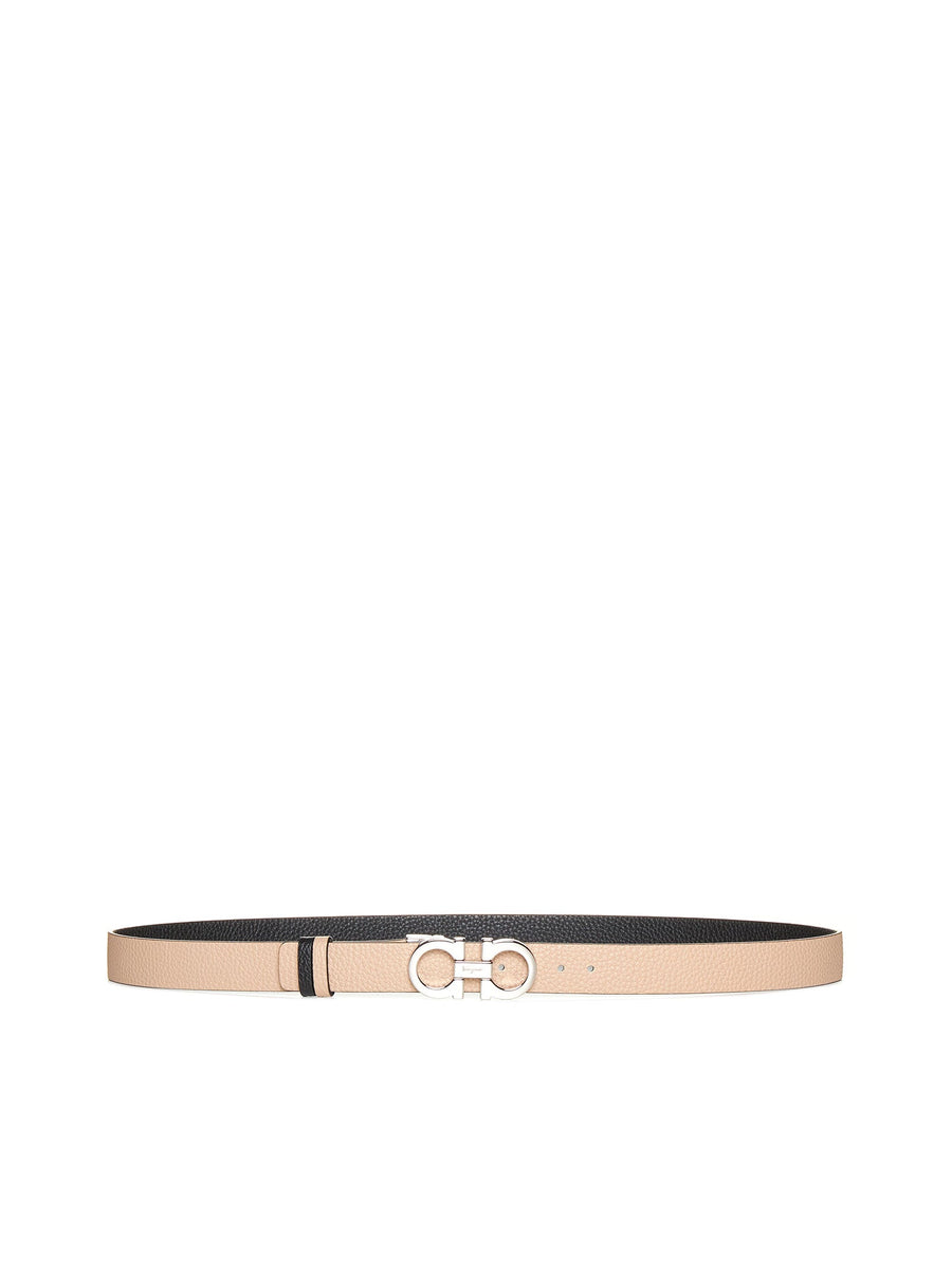 Belt Gancini Pink Calfskin Calf Leather