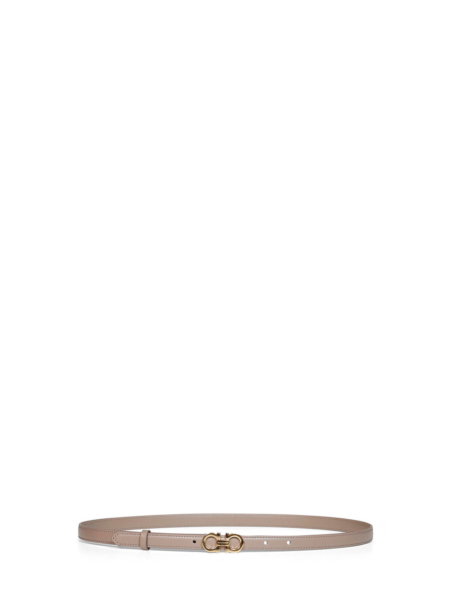 Belt Gancini Calf Leather Mud