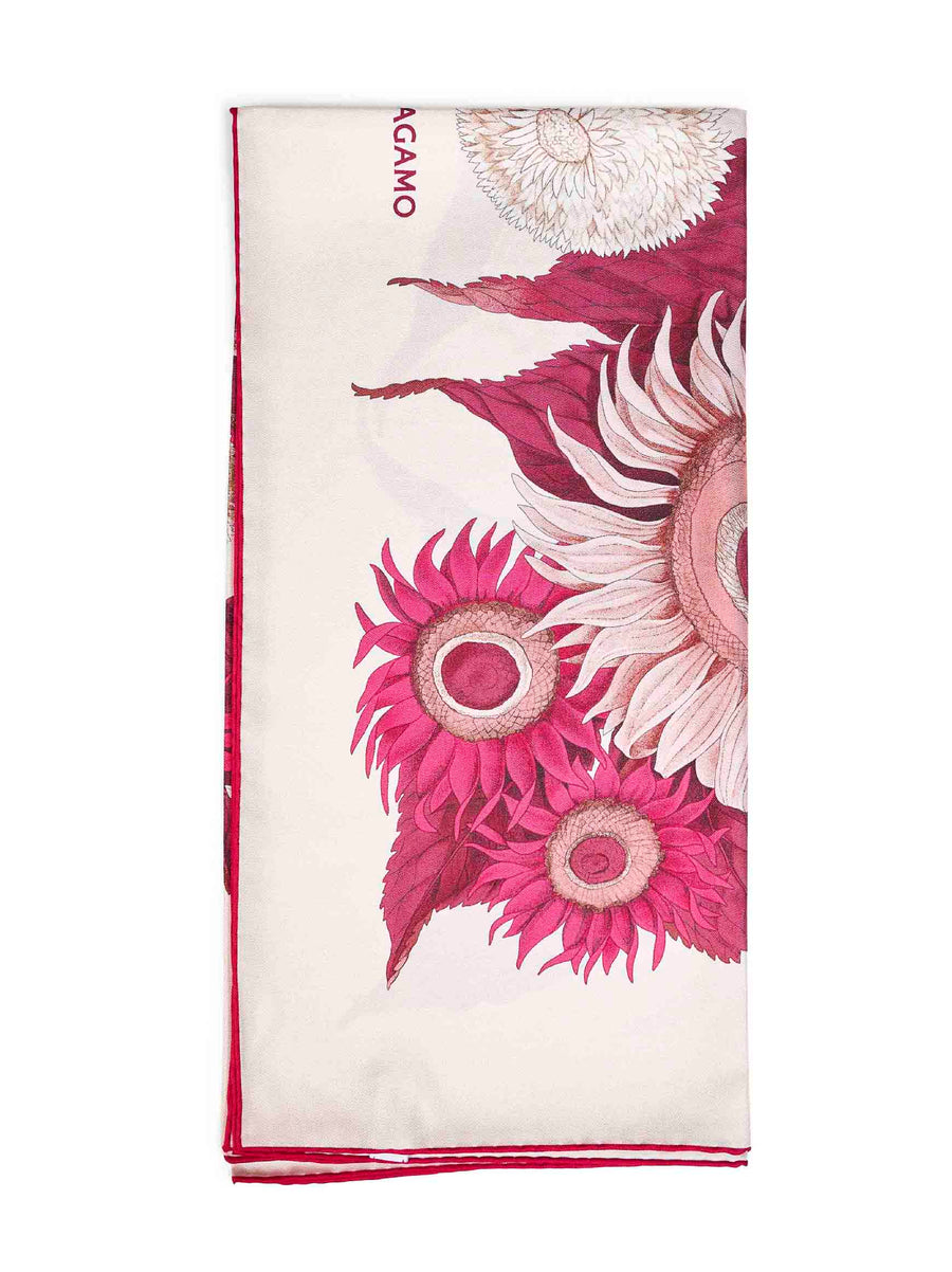 Silk Scarf Girasoli Print Multicolour