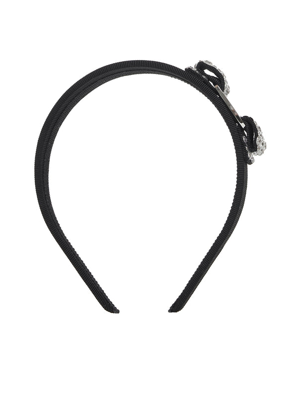 Headband Vara Bow Black Cotton Hair Accessories