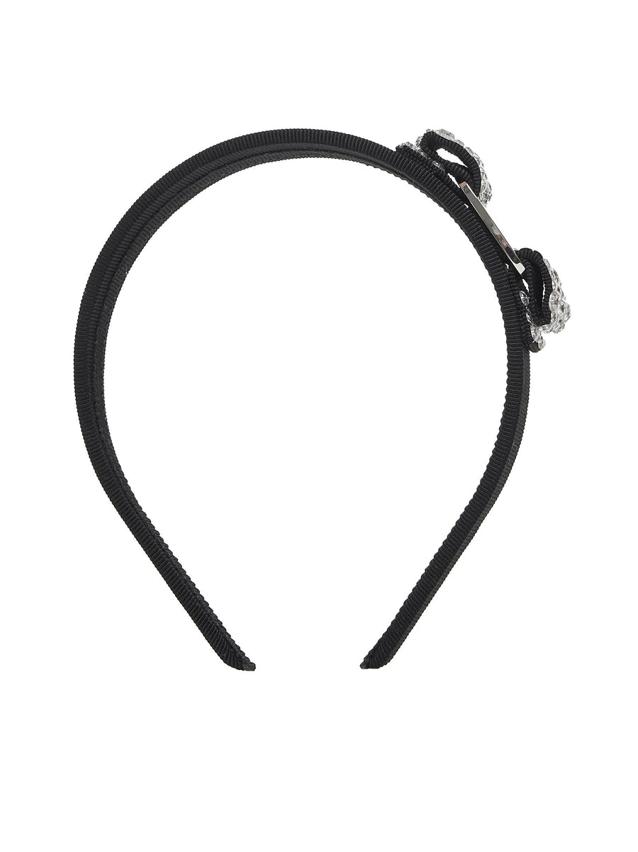 Headband Vara Bow Black Cotton Hair Accessories