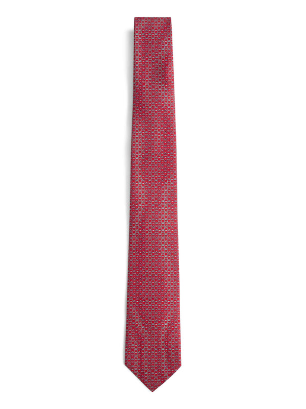 Silk Tie Monogram Red Ties & Bow