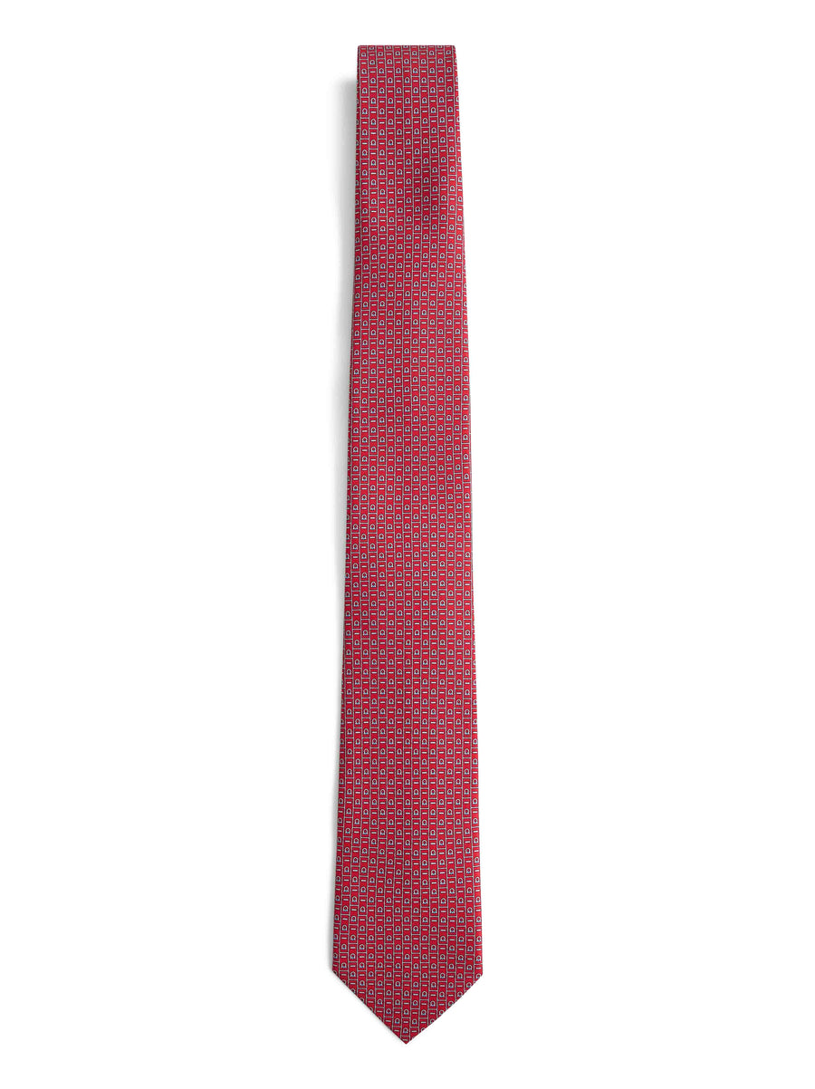 Silk Tie Monogram Red Ties & Bow