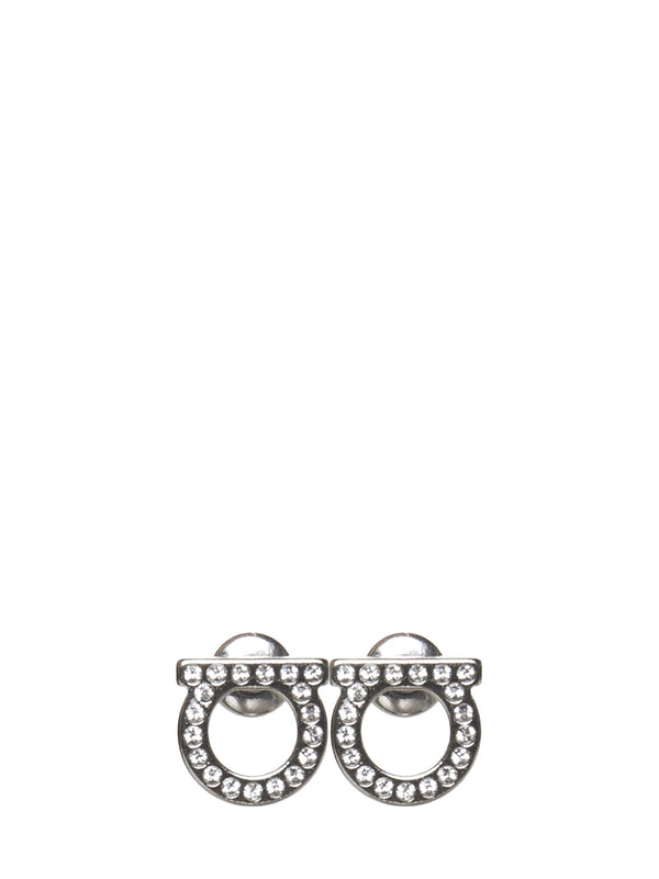 Earrings Gancini Crystal Silver Glass Fibre