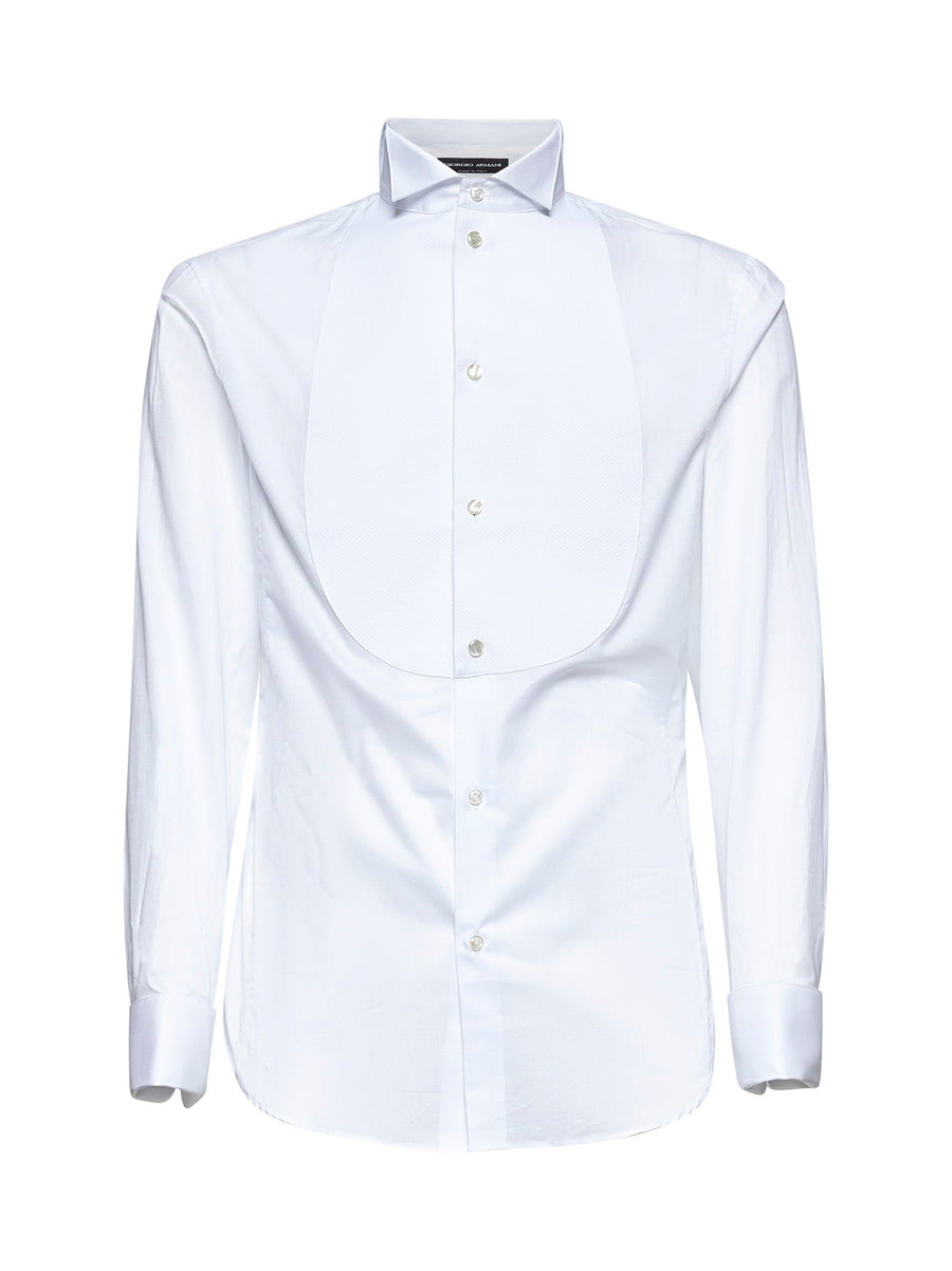 Tuxedo Shirt White Cotton
