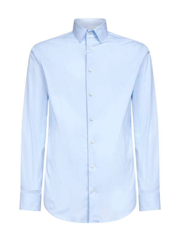 Shirt Slim-Fit Light Blue Cotton
