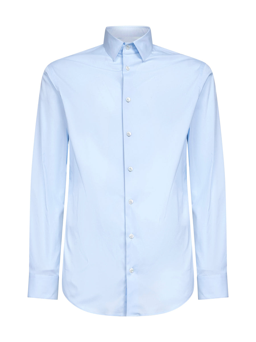 Shirt Slim-Fit Light Blue Cotton
