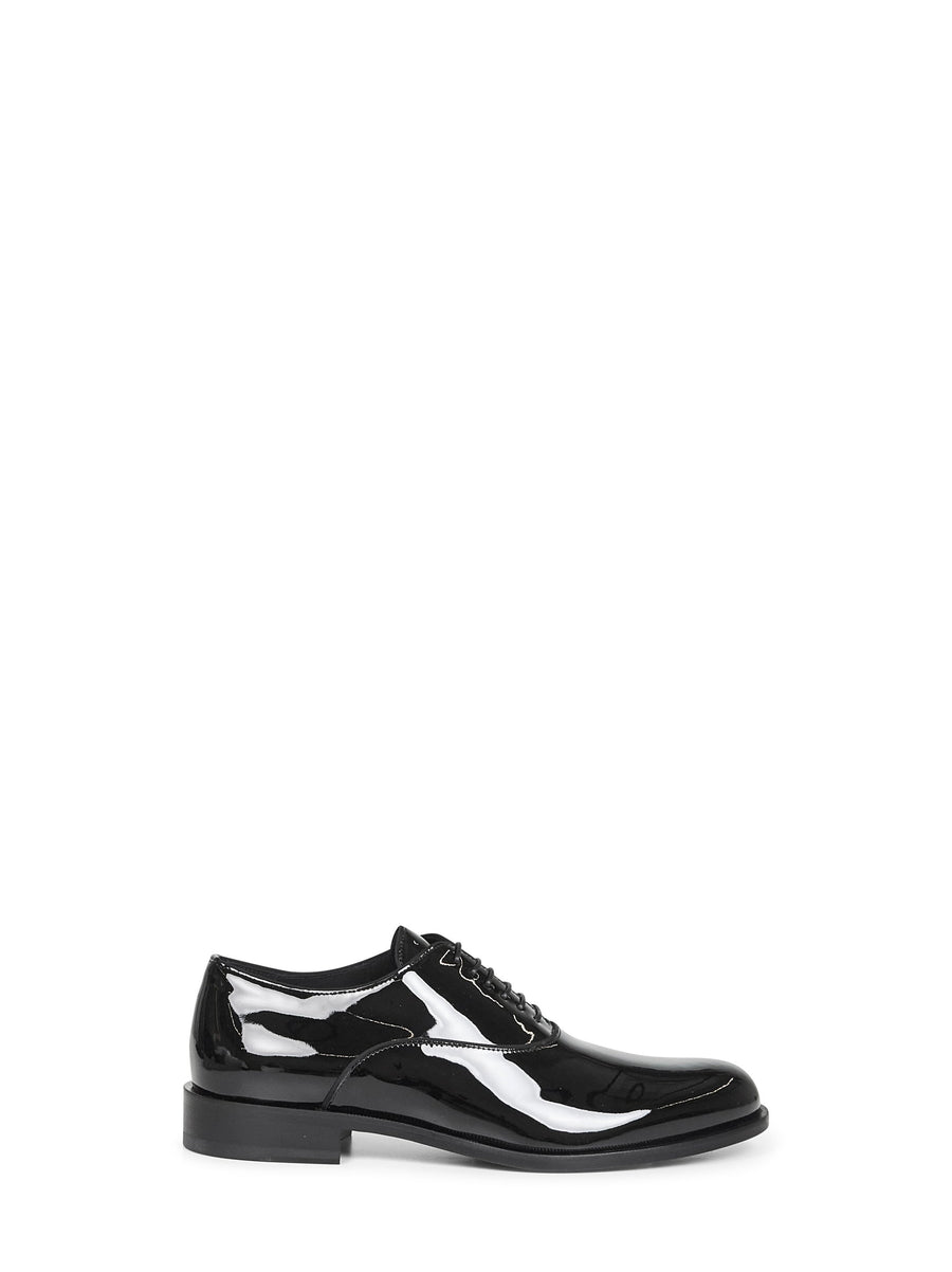 Oxfords Patent Calf Leather Black Lace-up Shoes