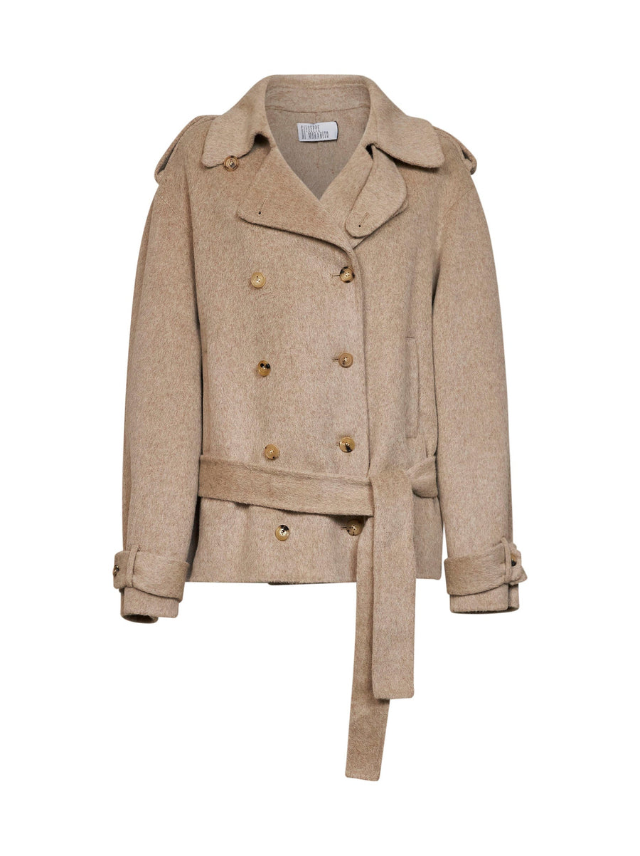 Trench Coat Beige Wool-Alpaca