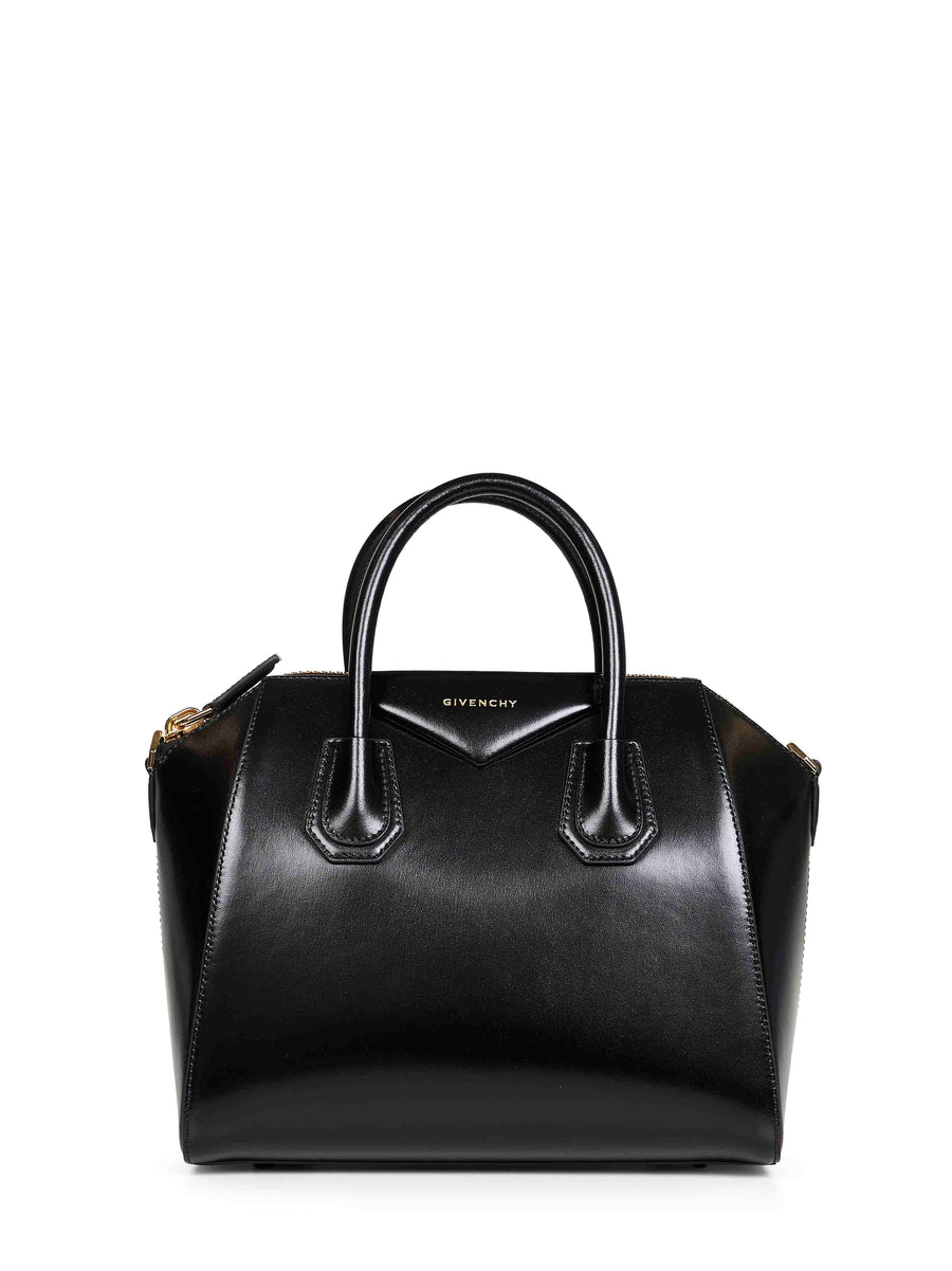 Handbag Antigona Small Black Leather Camel Handbags