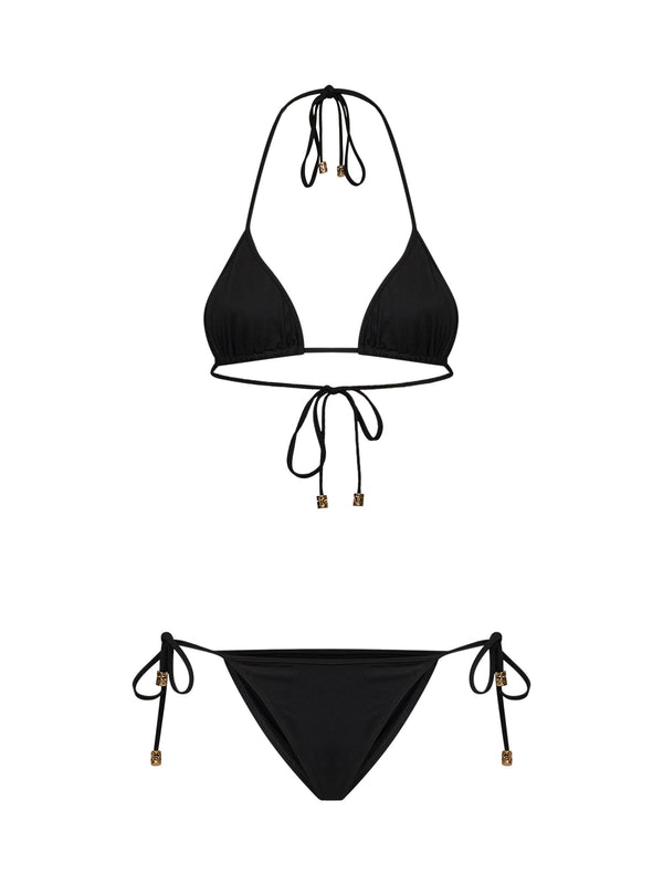 Bikini Sparkling Jersey, Black Polyamide Swimwear