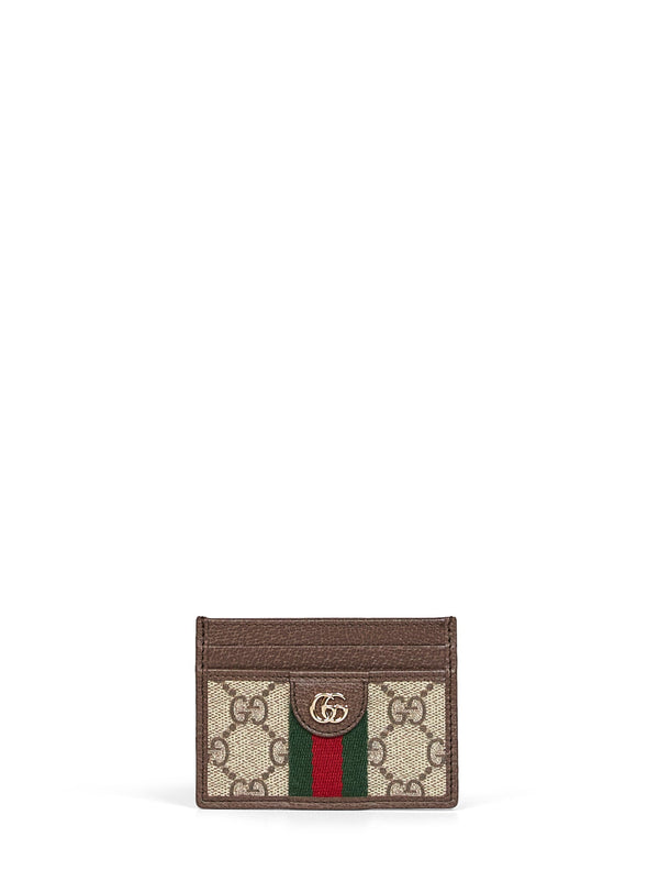 Card Holder Ophidia Beige-Dark Brown Polyurethane Wallets & Purses