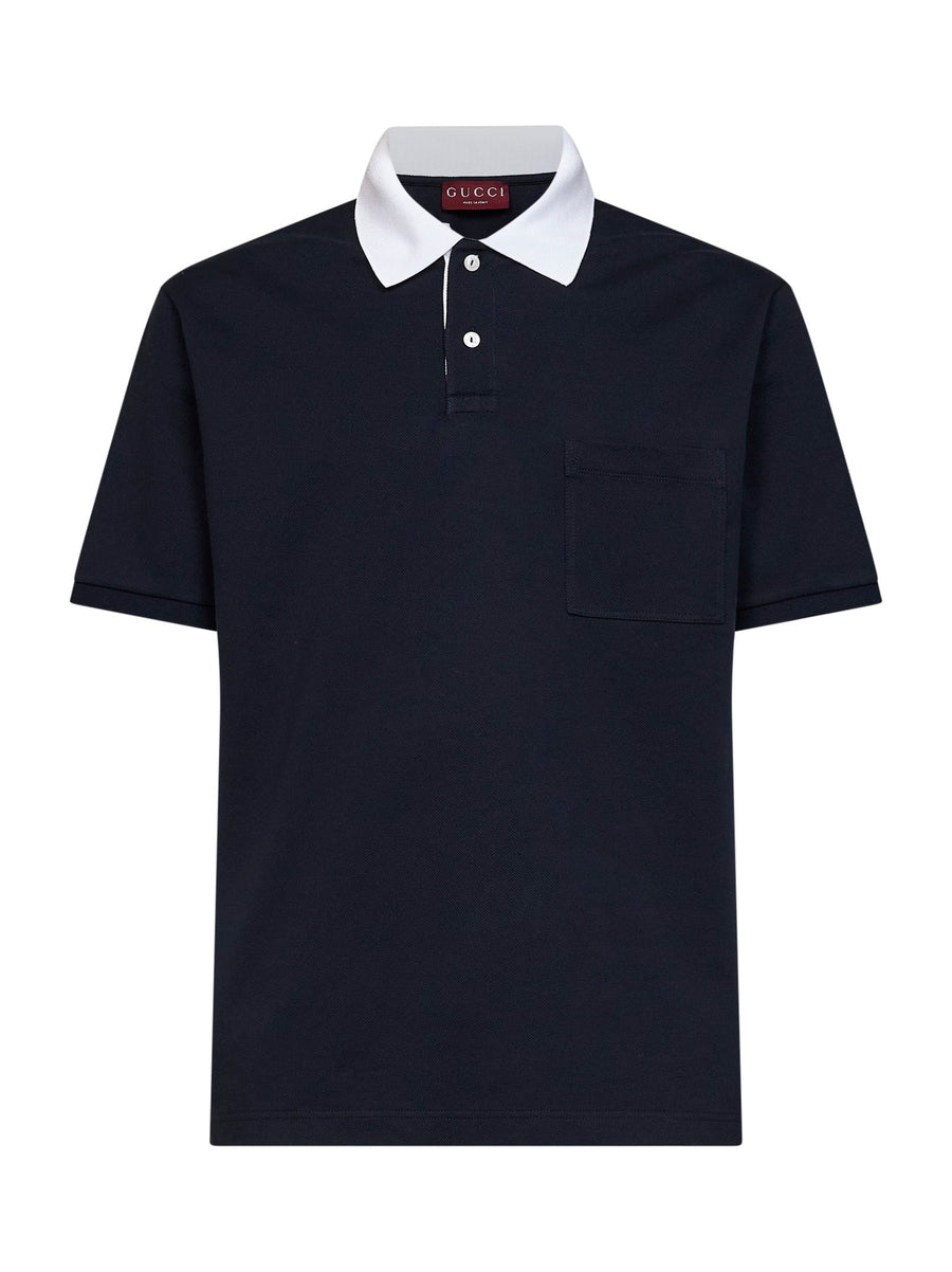 Polo Shirt Cotton Pique Blue