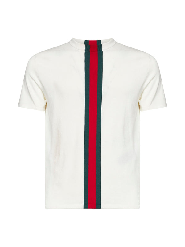 Knit T-Shirt White Wool Knitwear
