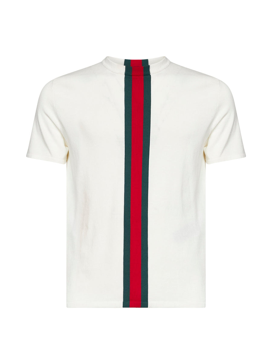 Knit T-Shirt White Wool Knitwear