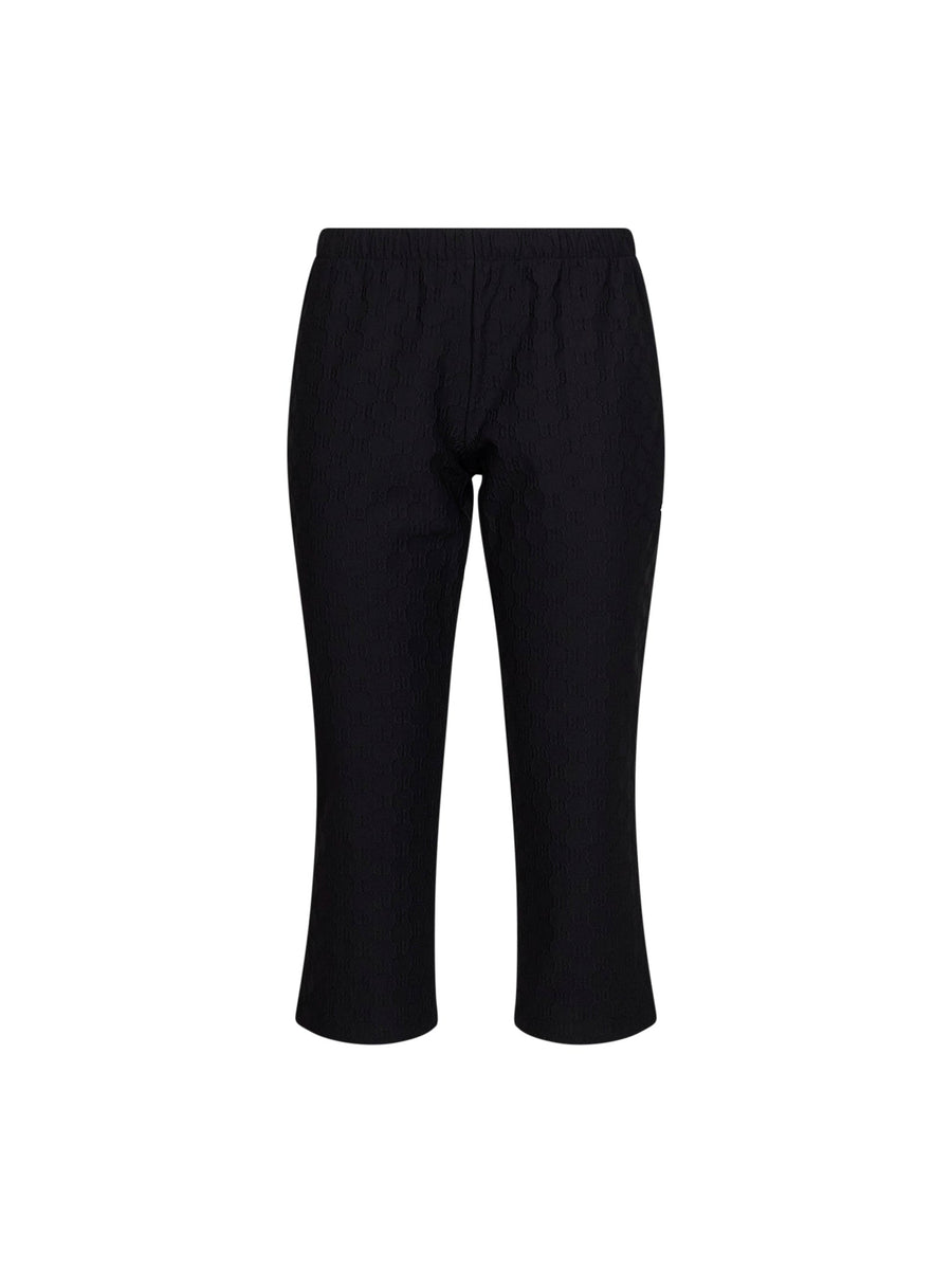 Capri Pants Gg Jacquard Black Polyamide Trousers
