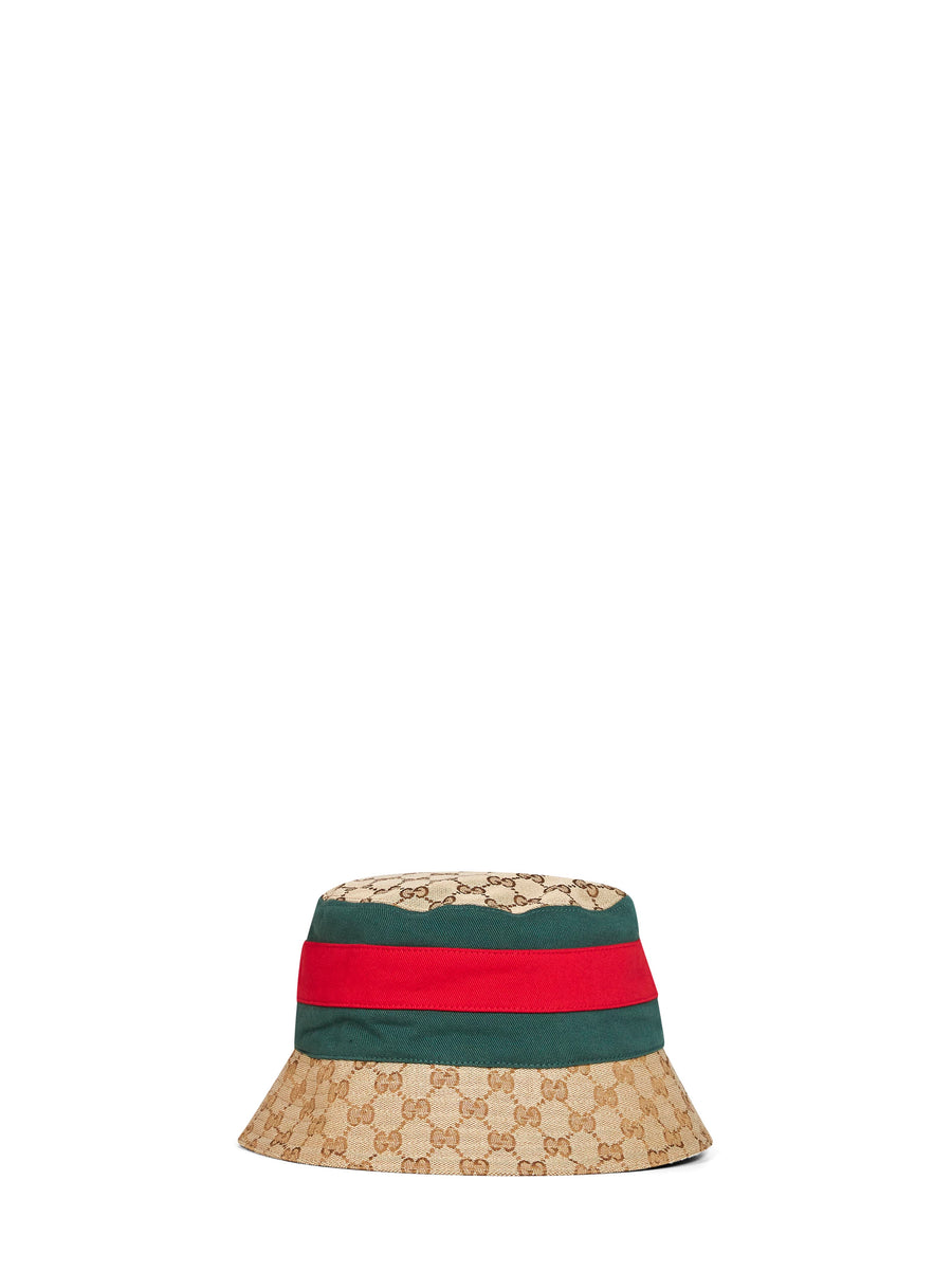 Bucket Hat Gg Canvas Beige Polyester