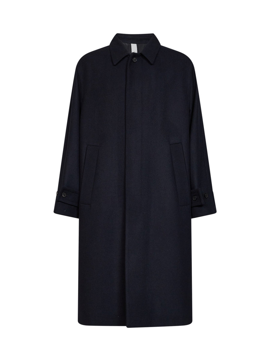 Trench Coat Baia Del Monaco Navy Blue Wool