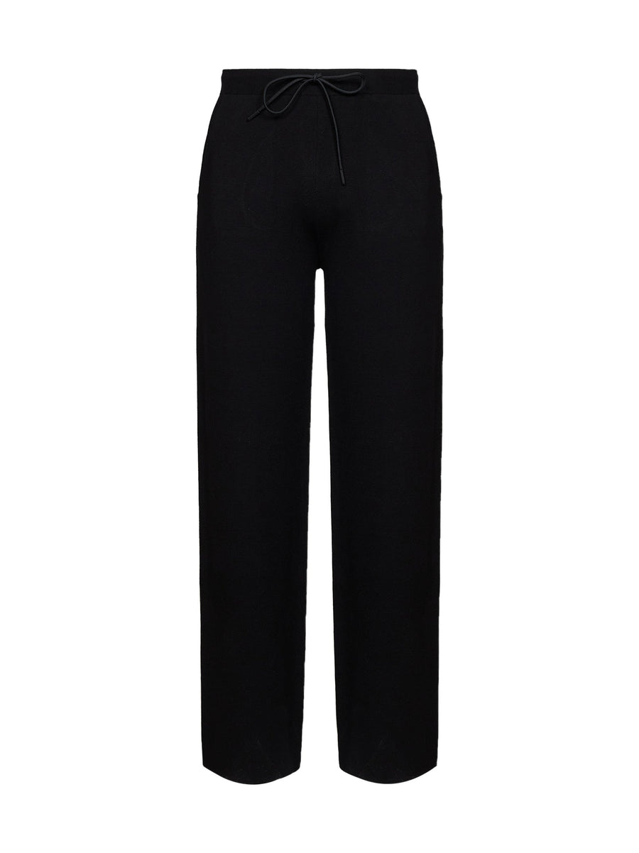 Knit Sweatpants Torre Mozza Black Viscose Trousers