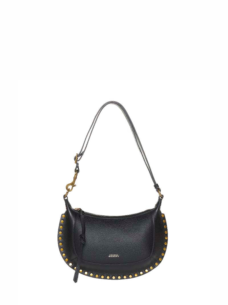 Oskan Moon Shoulder Bag Black Leather Calf