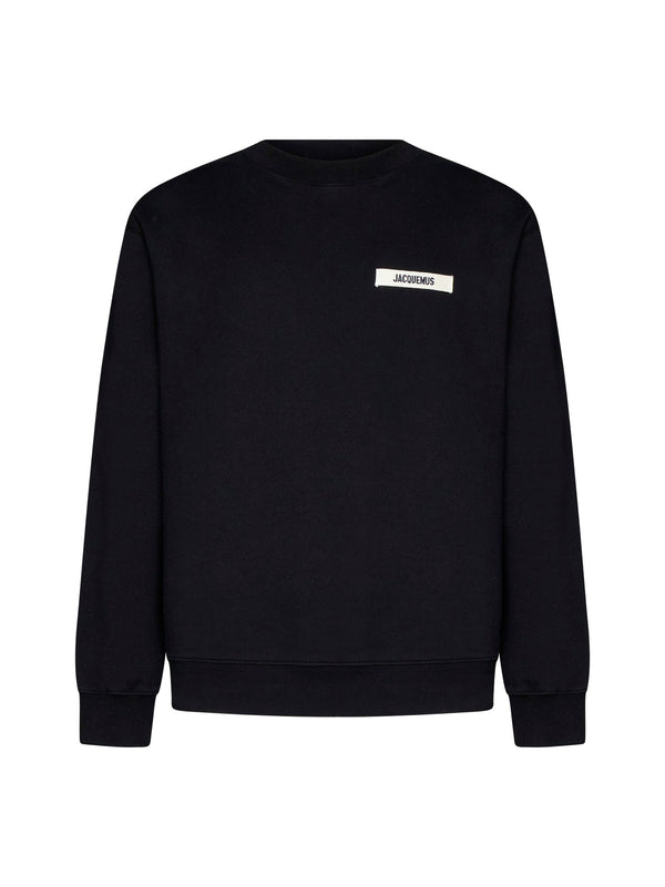 Sweatshirt Cotton Grosgrain Black Sweatshirts