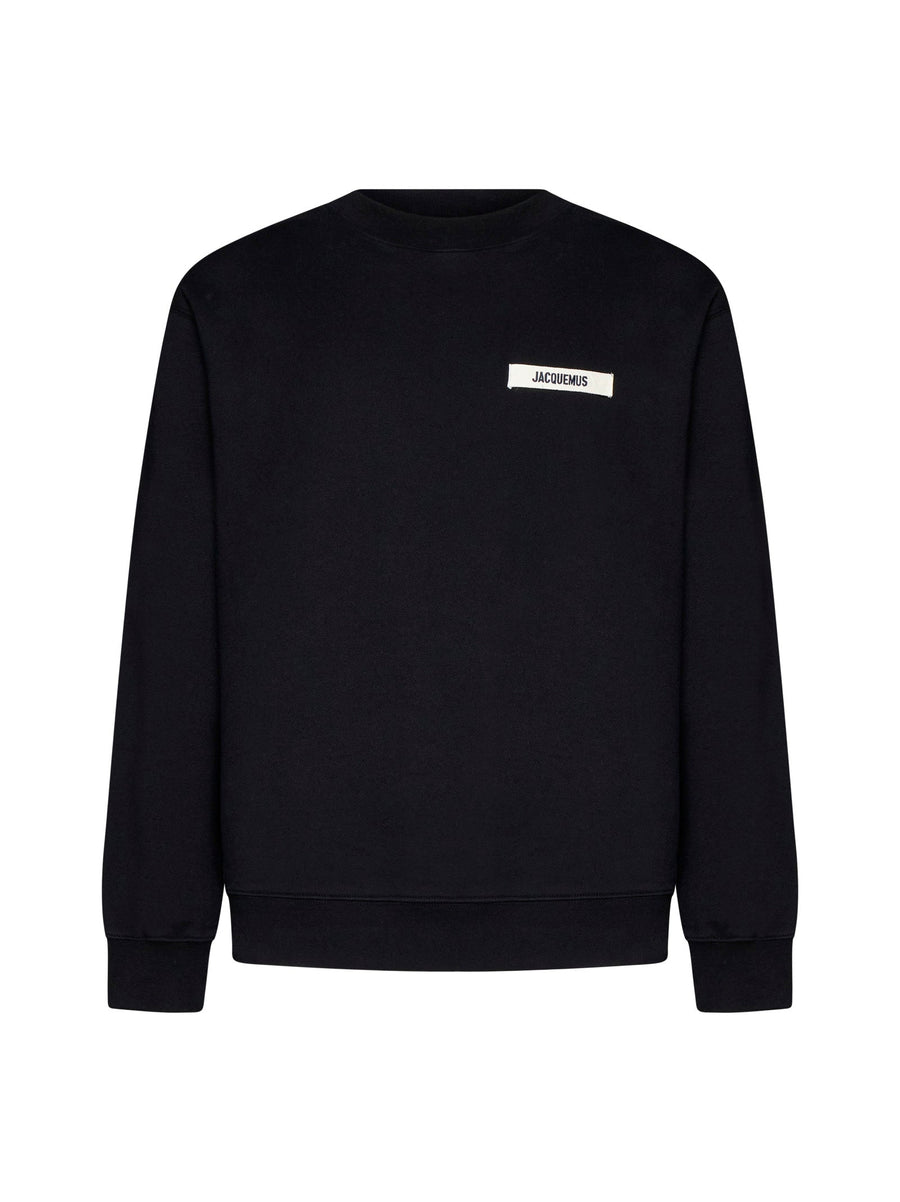 Sweatshirt Cotton Grosgrain Black Sweatshirts