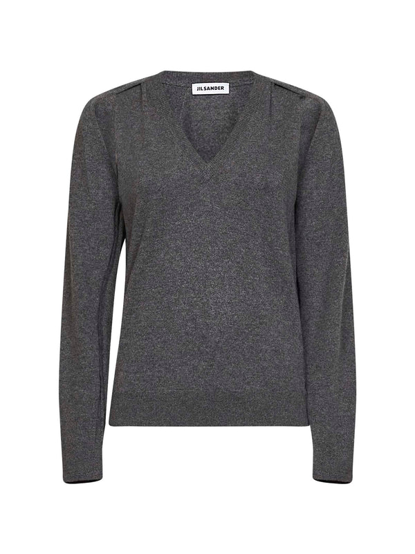Cashmere Sweater With Cut-Outs Grey