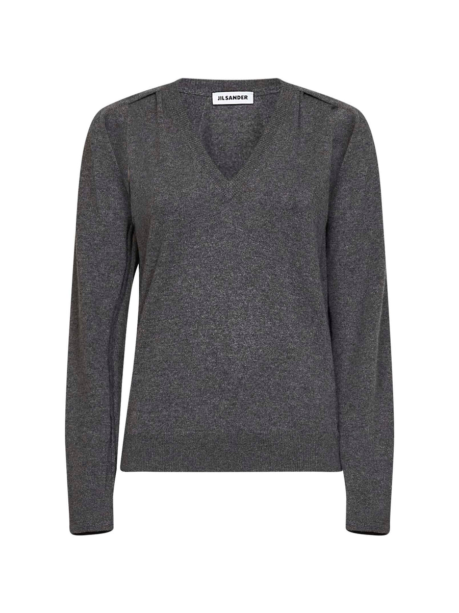 Cashmere Sweater With Cut-Outs Grey