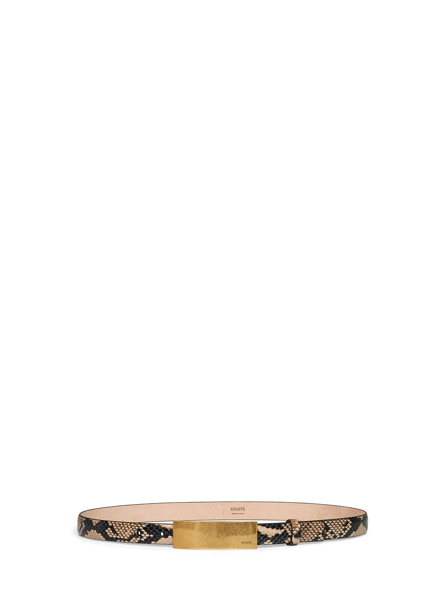 Belt Berlin Taupe Python-Embossed Leather Multicolour Calfskin